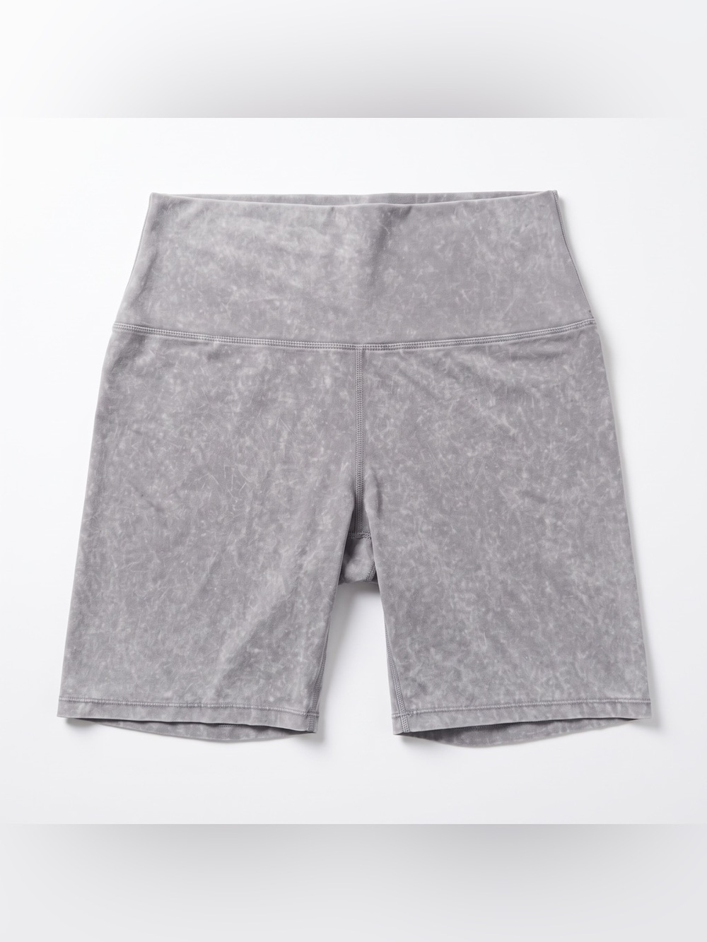 Jockey High-Waisted Biker Shorts Acid Wash Grey Size XL